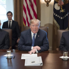  Trump participa en una reunión con su gabinete en la Casa Blanca el pasado miércoles.