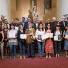 Un momento de la entrega de los Premis Literaris Homilies en la iglesia de Santa Maria de Organyà.