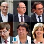 Raúl Romeva, Jordi Turull, Josep Rull, Carles Mundó, Dolores Bassa i Meritxell Borrás