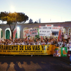 Protesta a Madrid a favor del soterrament de l’AVE a Múrcia.