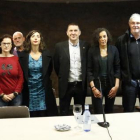 Imagen de los representantes de los partidos y sindicatos vascos que apoyan el desarme de ETA.