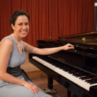La pianista Alba Ventura, en un concierto en el Auditorio de Cervera.