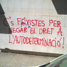 La pintada a la seu de Ciutadans a Lleida
