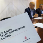 La presentació de la nova línia d'ajuts a empresaris a Lleida.