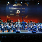 La Banda Simfònica Unió Musical de Lleida, ahir a l’Auditori Enric Granados de Lleida.
