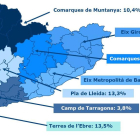 Mapa de creixement del VAP del sector primari.