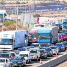 Cues a l'autovia a Granyanella en una imatge d'arxiu.
