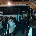 Autobusos de diverses localitats lleidatanes, de camí a la manifestació de Brussel·les