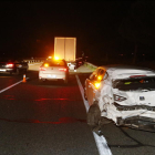 Imatge d’un dels vehicles implicats en l’accident a l’autovia a Lleida.