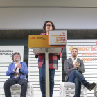 Marta Rovira denunció en Tàrrega que es una campaña impuesta y sin igualdad de condiciones.