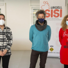 Martínez, Balcells y Fernàndez en la presentación del servicio.