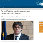 Puigdemont denuncia a 'The Guardian' la "brutal ofensiva judicial"