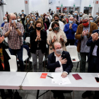 El ministro de Cultura y primer secretario del PSC, Miquel Iceta, aplaudido en el Consejo Nacional del partido.