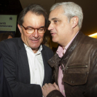 L'expresident de la Generalitat Artur Mas saluda l'exconseller Germà Gordó.