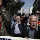 Imatge d’una protesta de jubilats grecs contra les retallades.