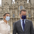 La ministra de Treball, Yolanda Díaz, es va reunir ahir amb el president gallec, Alberto Nuñez Feijóo.