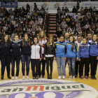 El deporte femenino recibió un homenaje por parte del Força Lleida y el público del Barris Nord.