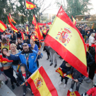 Vora 200 persones es manifesten a Lleida per la unitat d'Espanya