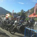 La concentració de motos ahir al Pont de Suert.