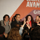 El candidato de En Comú Podem, Jaume Asens, anoche.
