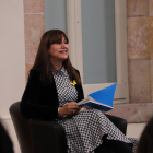 La presidenta del Parlament, Laura Borràs, ahir en un acte.