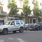 Dos vehículos colisionaron por alcance en la Rambla d’Aragó. 