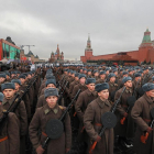Marcha en Moscú por el centenario de la Revolución de Octubre