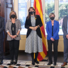 Borràs i els presidents de les quatre diputacions.
