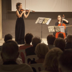 Marta Florea y Marion Platero al piano y chelo en la inauguración del festival de música.