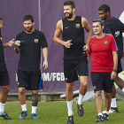 Messi ja es va entrenar amb la plantilla després de tornar dels partits amb la selecció.