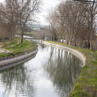 El Canal d’Urgell al seu pas per Agramunt.