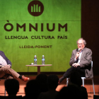 Antoni Gelonch, que se encargó de la presentación, y Quim Torra.
