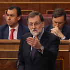 Mariano Rajoy, durant la sessió de control a l’Executiu.