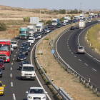 Imagen de las retenciones originadas a causa del accidente que tuvo lugar en Vilagrassa.