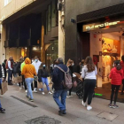 Imagen del Eix Comercial de Lleida hacia las 13.00 horas.
