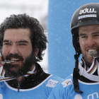 D’esquerra a dreta, Regino Hernández i Lucas Eguibar, amb les medalles.