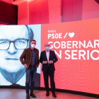 Sánchez y Gabilondo, ayer, en el acto de presentación de la candidatura del PSOE madrileño.