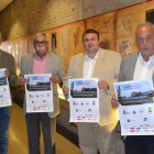 Ignasi Albert, Antoni Navinés, Geard Sabarich y Josep Maria Ubach, ayer en la Diputación.