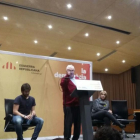 La sala de actos del ayuntamiento de Balaguer acogió un mitin de ERC con Ernest Maragall.