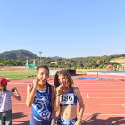 Alba Potrony i Júlia Díaz, amb les medalles de bronze.