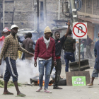 Protestas de simpatizantes de la oposición ayer en Kenia.