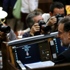 Mariano Rajoy, fotografiado ayer en su escaño.
