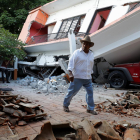 Un hotel derrumbado en México a causa del terremoto.