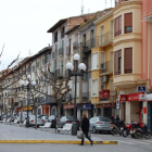 Façanes al passeig del Cegonyer, al centre històric.