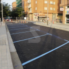 Imatge d'arxiu d'aparcaments de zona blava a Lleida.