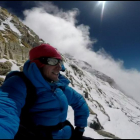 Kilian Jornet tomó esta fotografía en pleno ascenso al Everest.
