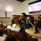 Un moment del concert del Quintet Mar del Plata que va tenir lloc ahir a l’Aula Magna de l’IEI.