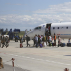 El vol d’ahir entre Palma i Lleida, l’únic que opera actualment a l’aeroport d’Alguaire.