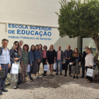 L’equip del projecte Erasmus+, liderat pel col·legi El Carme, en la visita a Portugal.