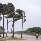 Imagen tomada en Miami Beach poco antes de la llegada del huracán Irma.